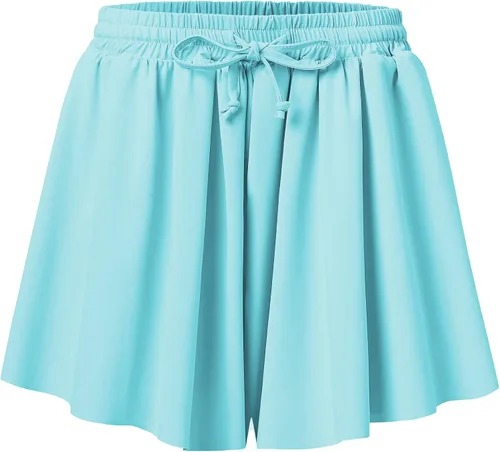 Miniatura 7 de Pantalones cortos fluidos con diseño de mariposa para niñas, pantalones cortos deportivos para niños pequeños y jóvenes con forro 2 en 1