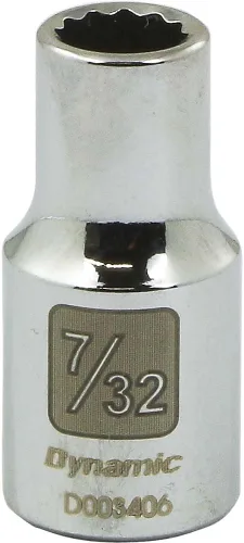 Miniatura 9 de Dynamic Herramientas 1/4" Drive 12 Point Sae, 1/2" Longitud estándar, Zócalo de acabado cromado