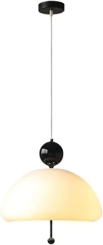 Luces colgantes de metal con cúpula nórdica, moderna lámpara colgante de vidrio de leche, cable ajustable E14/E12 para cocina, isla de comedor, sala
