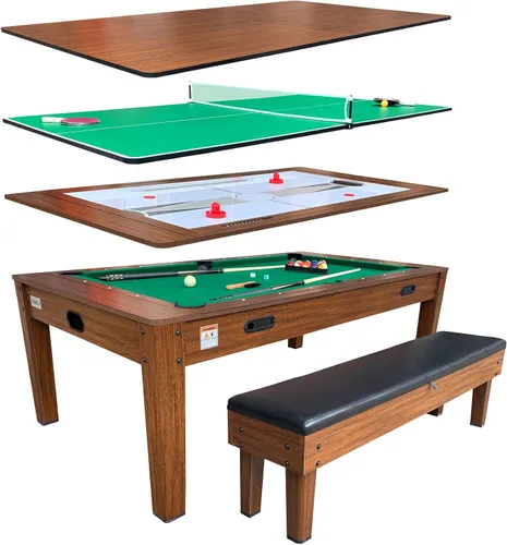 Miniatura 5 de RACK Luxor - Mesa giratoria de 7.5 pies, 4 en 1, multijuego para billar y pool