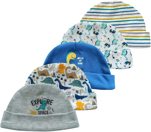 Miniatura 2 de Kiddiezoom Newborn Baby Cap and Mitten Bundle Baby Hats and Mittens Baby Gloves Sets