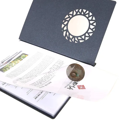 Miniatura 4 de Tapas de menú A4/carta de vinos Con logotipo, incluye 5 bolsillos de polietileno, papel de impresión Gift 10, paquete de 30 menús (hueco redondo)