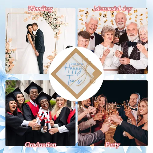 Miniatura 7 de 12 juegos de pañuelos de boda bordados con bordes de encaje festoneados, divertidos regalos de boda para el día de la boda novia