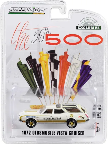 1972 Oldsmobile Vista Cruiser Cream Director Médico 56th Anual Indianapolis 500 Mile Race Coche oficial de ritmo 1/64 de Greenlight 30050