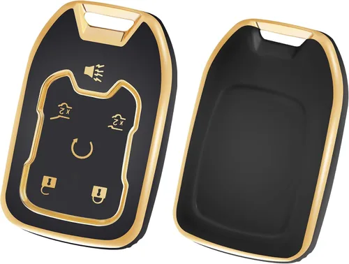 Miniatura 19 de Funda para llavero de automóvil compatible con GMC, funda para llavero compatible con Chevy Suburban Silverado GMC Sierra Terrain Acadia 1500 2500HD
