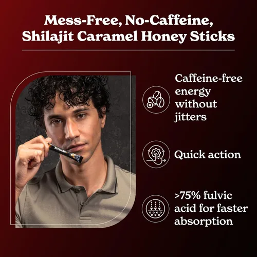 Miniatura 5 de Better Alt Palitos de Miel de Canela Shilajit Puro del Himalaya con Miel Orgánica Shilajit Fácil de Consumir 30 Palitos para Impulso de Energía