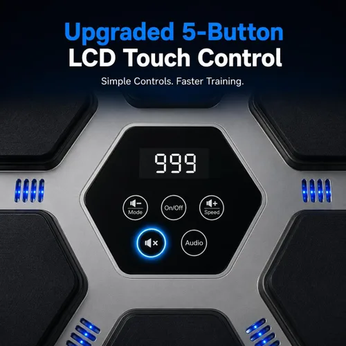 Miniatura 3 de Music Boxing Machine with Gloves for Adults & Kids,5 Button LCD Touch Control with One Button Mute & Rhythm Recognition,17.3'' Large Size Wall