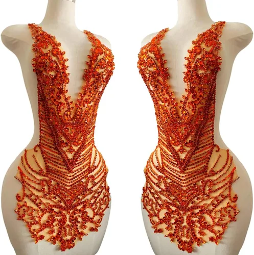 Apliques de diamantes de imitación hechos a mano para coser en cuentas, parches de recorte, accesorios para vestido de novia, parche de encaje