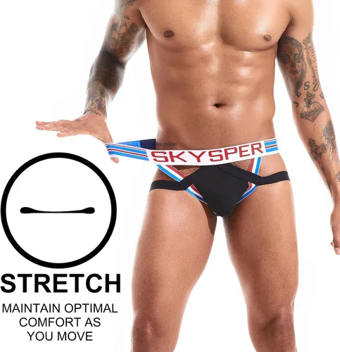 Miniatura 85 de SKYSPER Jock Strap Athletic Supporter para hombres Sexy Jockstrap Ropa interior masculina