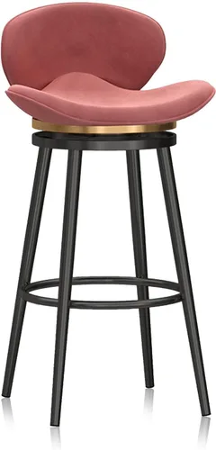 Miniatura 27 de Taburete de bar moderno con Patas de Metal Negro, giratorio de 360 grados, cómodo y tapizado, ideal para el hogar, bar, cocina, isla, comedor o Pub