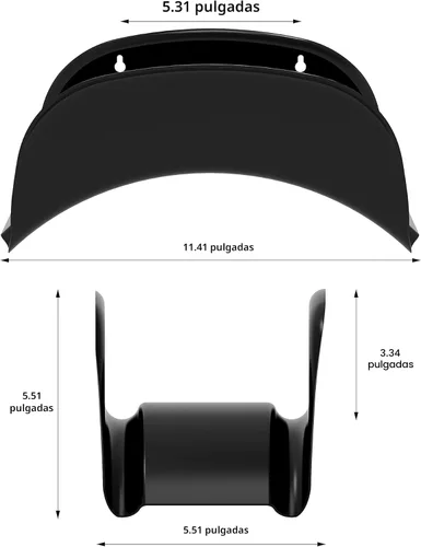 Miniatura 2 de Gardzen Soporte de pared resistente para manguera, gancho, estante, soporte para exterior, negro