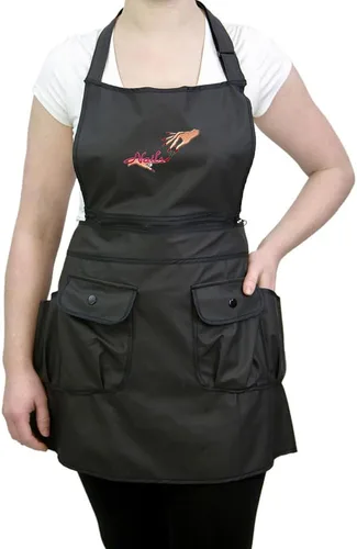 Miniatura 10 de CHARLENE Courtney Convertible Zip Delantal #9044 Frambuesa/Negro