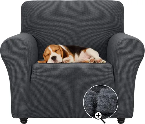 Miniatura 71 de ZNSAYOTX Funda súper elástica para silla (30"-47"), nuevas fundas de silla a rayas para sala de estar, aptas para perros y mascotas, protector