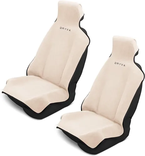 Miniatura 7 de Dryva Asiento - Toalla de microfibra premium para asiento de automóvil, impermeable y resistente al sudor, ajuste universal, lavable a máquina, Beige