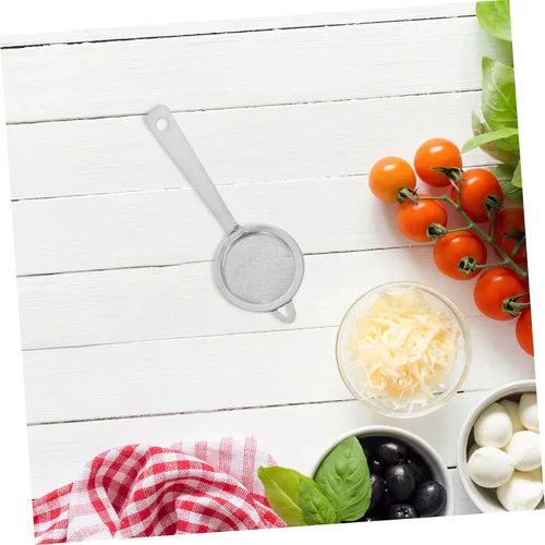 Miniatura 5 de Colador de acero inoxidable Colador de malla de té Colador de cocina Colador de tamiz de cocina Cuchara ranurada Manchador de acero inoxidable