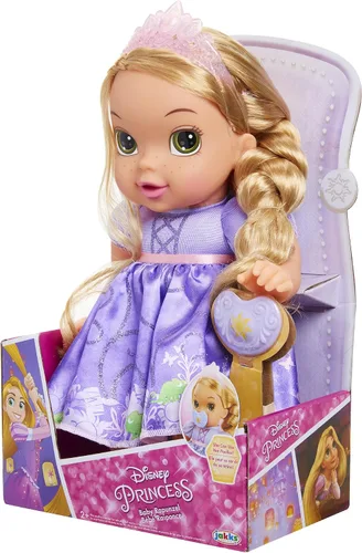 Miniatura 5 de Disney Princess Muñeca Rapunzel de lujo para bebé con chupete de juguete