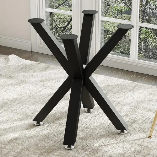 Miniatura 4 de Base de Mesa Moderna de 28" Patas de Mesa de Café de Metal con Ventosas, Base de Escritorio para Superficie de Mármol, Vidrio, Madera, Juego de 4