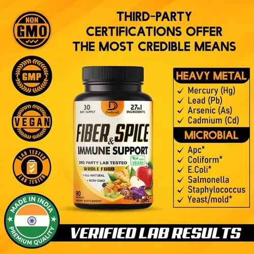 Miniatura 7 de DEDICAD Suplemento de fibra y especias 27 en 1, combinado con psyllium orgánico, manzana entera, saúco y más - Apoya el estado de ánimo, el cuerpo