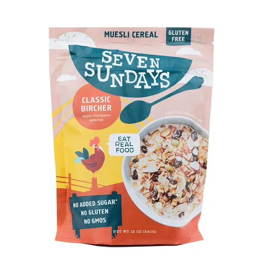 Miniatura 15 de Seven Sundays Farmers Market - Cereal orgánico Muesli de grosella y almendra, bolsa de 12 onzas, certificado sin gluten, sin OMG, sin azúcar