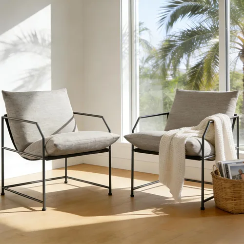 Miniatura 10 de Silla decorativa para sala de estar, sillas cómodas de lectura para dormitorio, silla tapizada de salón, silla de estilo moderno de mediados