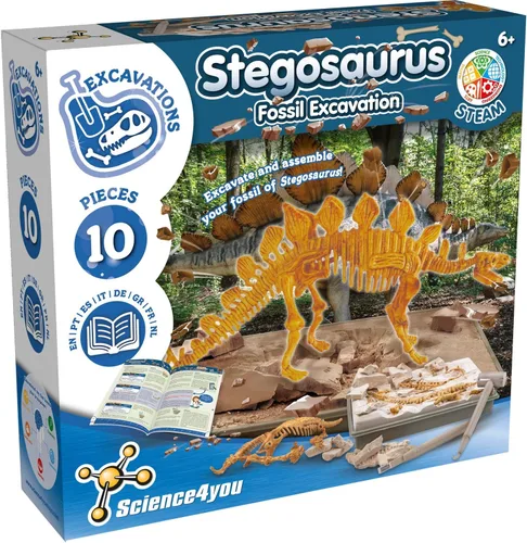 Miniatura 10 de Science4you T Rex - Kit de excavación de fósiles para niños, dinosaurios T Rex, excavar y ensamblar 10 piezas, kit de excavación para niños +