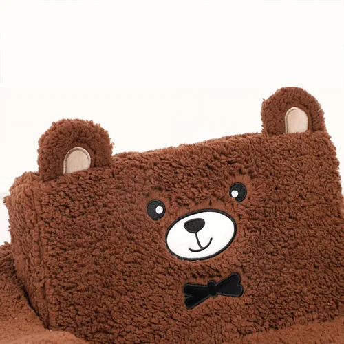 Miniatura 7 de MOMCAYWEX Sofá para niños, sofá de espuma abatible 2 en 1, silla de juego suave para niños pequeños y niños, color marrón