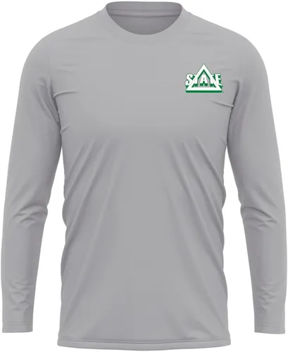Miniatura 30 de Camisa deportiva de manga larga oficial de la NCAA Collegiate para hombre, con logotipo en el pecho izquierdo, colección Athletic Heather
