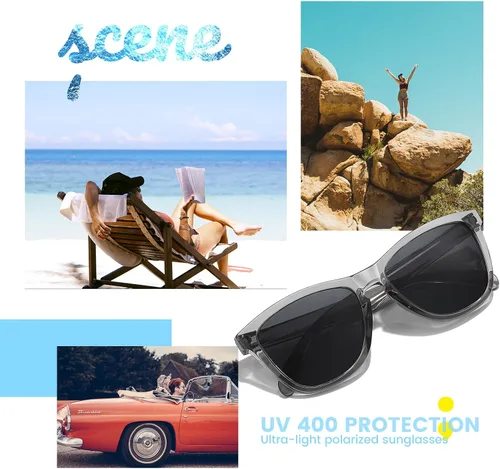 Miniatura 6 de Gafas de sol polarizadas para hombre y mujer, lentes de espejo retro para conducir, pescar, protección UV400