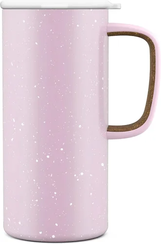 Miniatura 13 de Ello Campy - Taza de viaje de acero inoxidable de 18 onzas con asa y tapa a prueba de fugas Taza de café con aislamiento al vacío para bebidas