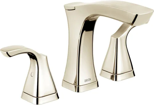 Delta Faucet Tesla - Grifo de baño generalizado de 3 agujeros, grifo de lavabo de baño, tecnología de sello de diamante, ensamblaje de drenaje de