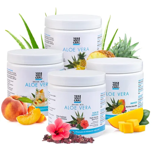 Miniatura 19 de Yes You Can! Mezcla de bebida en polvo de aloe vera, refuerzo de hidratación infundido con extracto de aloe vera orgánico puro, deliciosos sabores