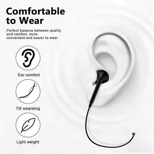 Miniatura 2 de [Certificado MFi de Apple] Auriculares USB C para iPhone 17, 16, 15, paquete de 2 auriculares con cable USB C con micrófono y control remoto