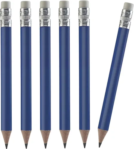 Miniatura 3 de TH Golf 100 piezas de lápices de golf, lápices mini de medio tamaño de 4 pulgadas con goma de borrar, madera afilada, mini redondos para escuelas