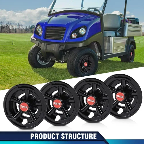 Miniatura 9 de PIT66 Fundas para ruedas de carrito de golf de 8 pulgadas compatibles con carritos de golf Ezgo, Yamaha y Club Car