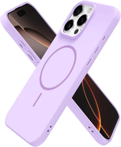 Miniatura 72 de oakxco Funda de silicona Mag Safe para iPhone 17 Pro Max, funda magnética delgada y fina compatible con carga inalámbrica MagSafe, bonita funda Negro