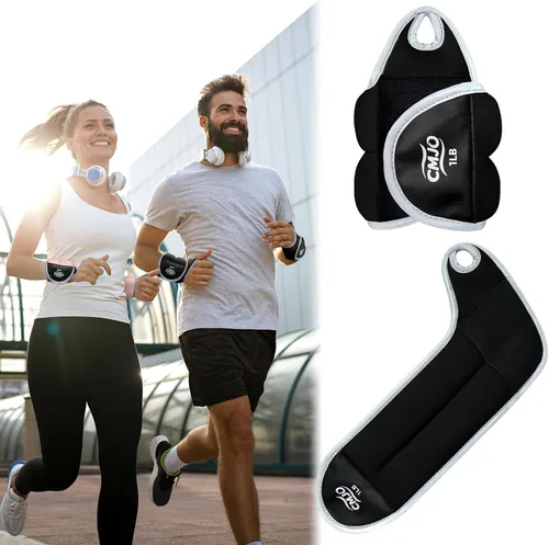 Miniatura 7 de Pesas de muñeca, bandas de brazo pesadas con presillas para el pulgar, pesas de brazo de entrenamiento de fuerza de 1/2/4 libras para caminar