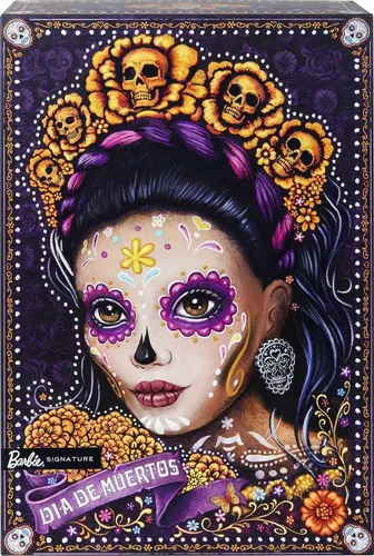 Miniatura 6 de Barbie Muñeca Día De Los Muertos 2021 (11.5 pulgadas) con vestido bordado tradicional, corona de flores y pintura facial de calavera, regalo