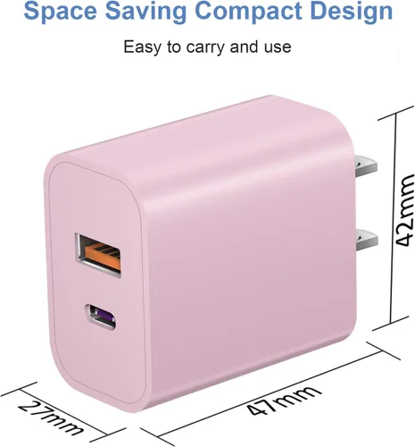 Miniatura 6 de Bloque de Cargador USB C, Bloque de Cargador iPhone 17 Carga Rápida Adaptador de Corriente PD Puerto Dual para iPhone 17/17 Air/17 Pro/17 Pro