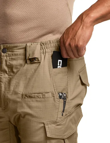 Miniatura 160 de CQR – Pantalones tácticos elásticos tipo cargo para hombre, resistentes al agua, de tela ripstop (antidesgarros), ligeros, ideales para uso diario