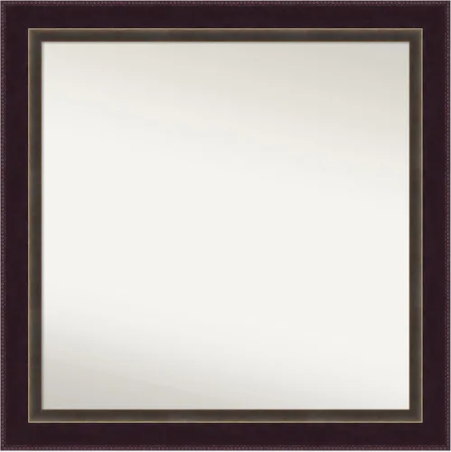 Miniatura 315 de Amanti Art Espejo de baño de bronce para sobre el fregadero, 24 x 24 pulgadas, espejo cuadrado de bronce Lara para tocador, marco de madera