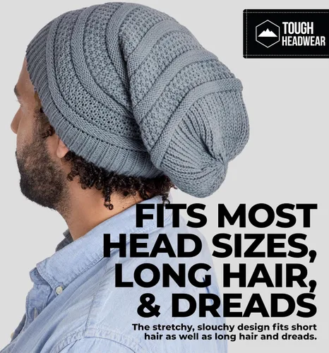 Miniatura 41 de Slouchy Cable tejido Gorro de lana por Tough Headwear – Gorro de lana de gran tamaño Sombreros Gorros Graves Sombreros Para Hombres y Mujeres