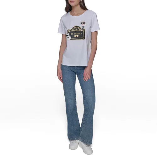 Miniatura 2 de Karl Lagerfeld Womens Karl Character Graphic T-Shirt