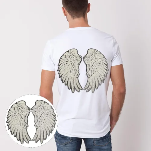 Miniatura 9 de Parches termoadhesivos con lentejuelas doradas, para decoración de ropa, jeans, camisetas, bolsas y textiles para el hogar, 1 par