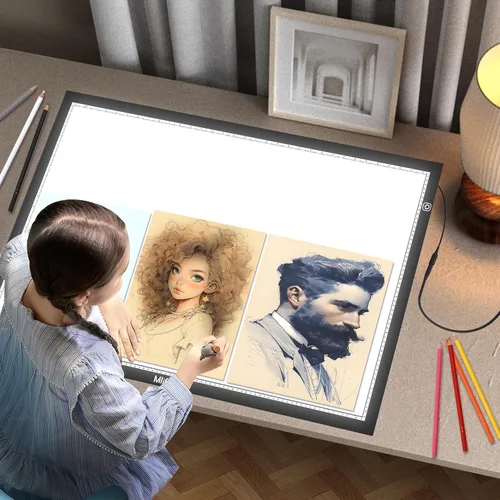 Miniatura 3 de Mlife Almohadilla de Luz Grande A1 Mejorada para Pintura de Arte de Diamante, Caja de Luz de Dibujo y Copia con Atenuación Continua para Calcar