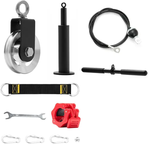 Miniatura 10 de Rueda de polea de cable de aleación de aluminio de 3.543 in para sistema de gimnasio en casa, resistente con carga máxima de 600 libras, compatible