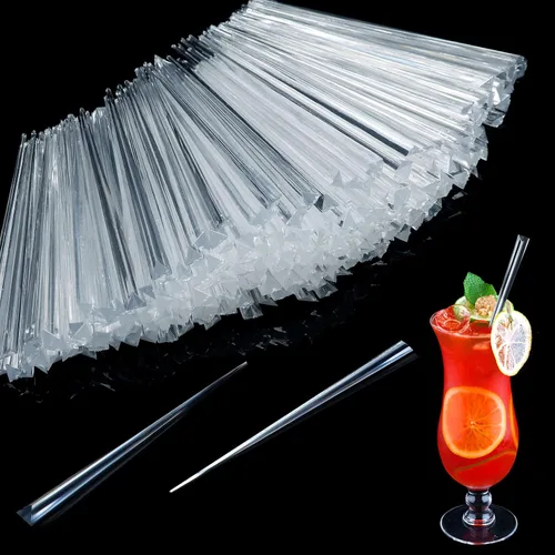 Miniatura 8 de 5000 púas de prisma de 3.54 pulgadas de plástico triangular transparente para cóctel, elegante guarnición para cócteles, palillos de dientes ideales