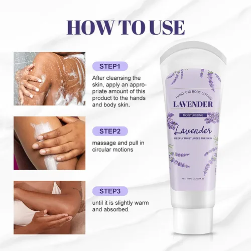Miniatura 6 de Crema para manos y cuerpo con flor de lavanda, loción hidratante para hidratar, nutritiva, exfoliante, película de manos y piel seca agrietada, 4.23