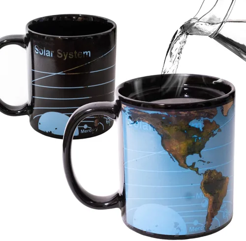 Miniatura 9 de Kmiles Taza con cambio de calor de árbol de Navidad y muñeco de nieve, taza mágica que cambia de color para café/té, 12 onzas, azul/rojo/blanco