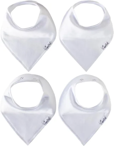 Miniatura 30 de Copper Pearl Baberos tipo bandana para bebé, paquete de 4 baberos de algodón suave para babear y dentición, absorbentes, ajuste ajustable, muchos