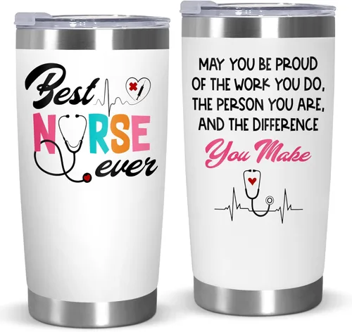 Miniatura 8 de OASSIE Regalos de agradecimiento para hombres y mujeres, vaso de café de acero inoxidable de 20 onzas Proud of You, Día del Maestro, cumpleaños